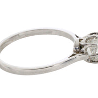 Old mine cut diamond solitaire ring