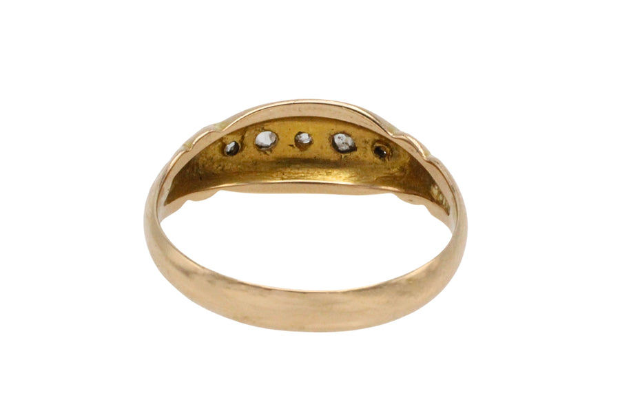Edwardian rose cut diamond ring from 1918-The Antique Ring Shop