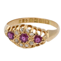 Ruby and rose diamond ring from 1910