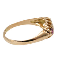 Ruby and rose diamond ring from 1910