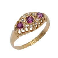 Ruby and rose diamond ring from 1910