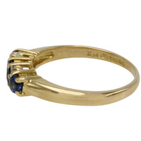Vintage sapphire and diamond ring in 18 carat gold