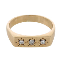 Vintage three stone diamond ring