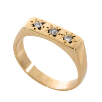 Vintage three stone diamond ring