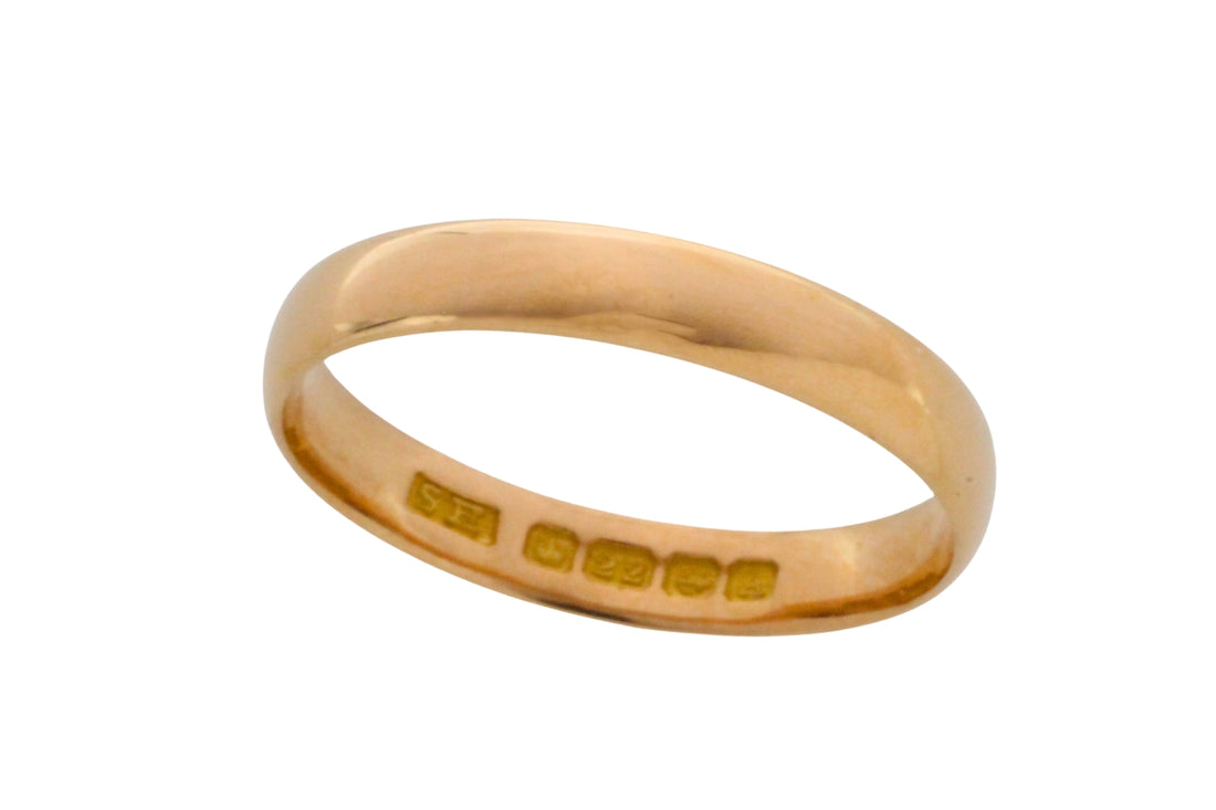 22 carat gold wedding band from 1925
