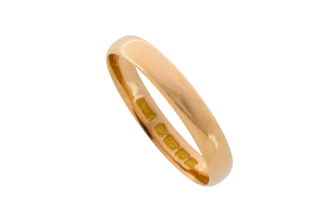 22 carat gold wedding band from 1925