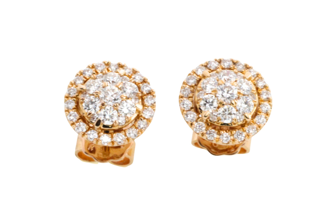 Diamond studs in 18 carat gold