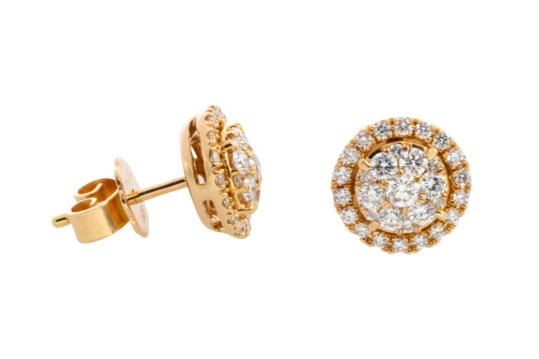 Diamond studs in 18 carat gold