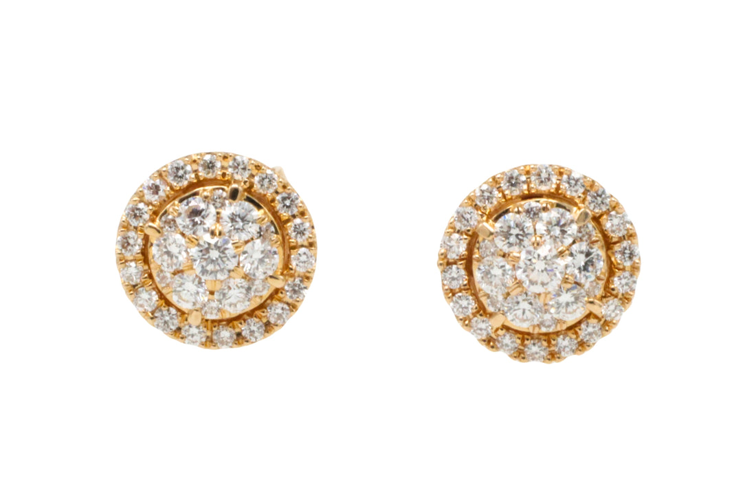 Diamond studs in 18 carat gold