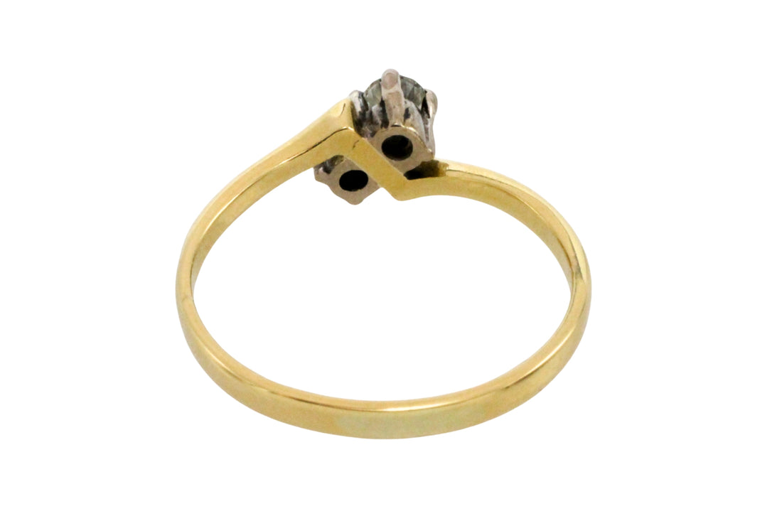 Sapphire and diamond Toi et Moi ring