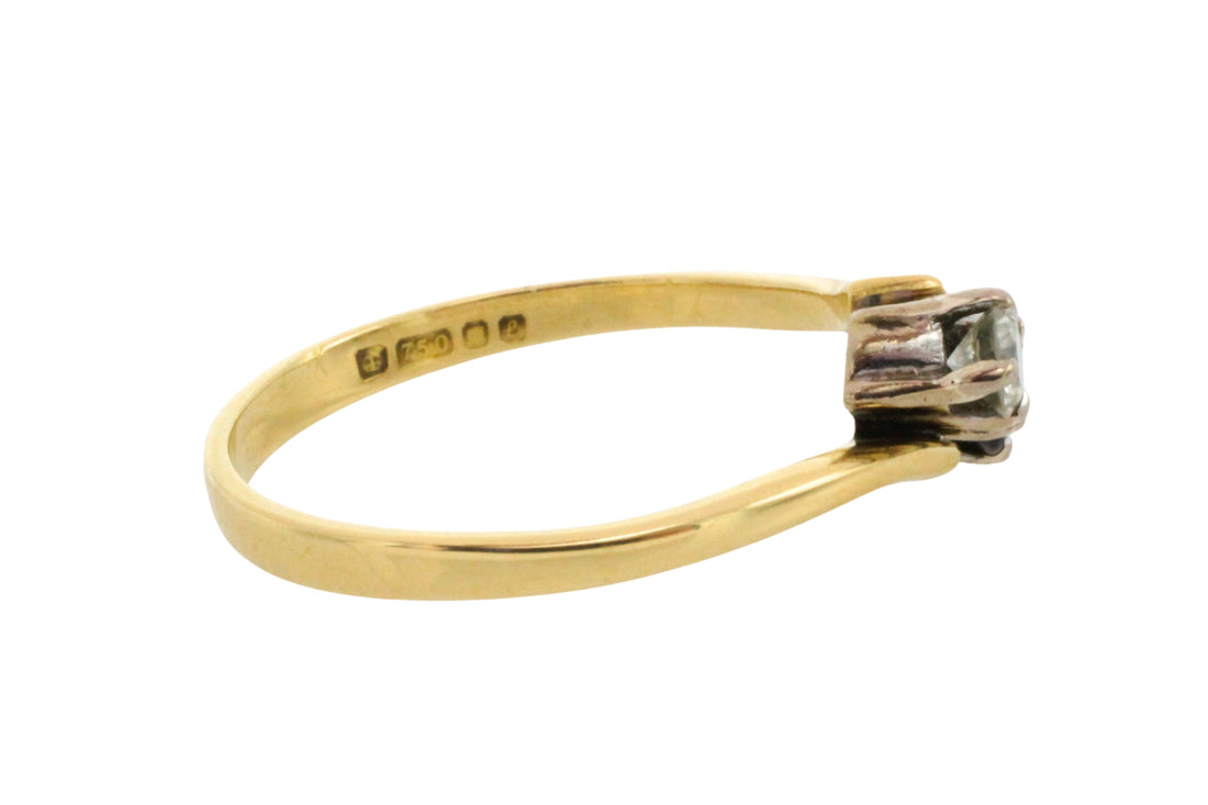 Sapphire and diamond Toi et Moi ring