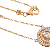 Diamond pendant and chain in 18 carat gold