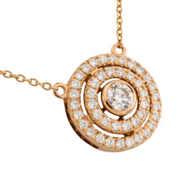 Diamond pendant and chain in 18 carat gold