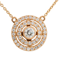 Diamond pendant and chain in 18 carat gold