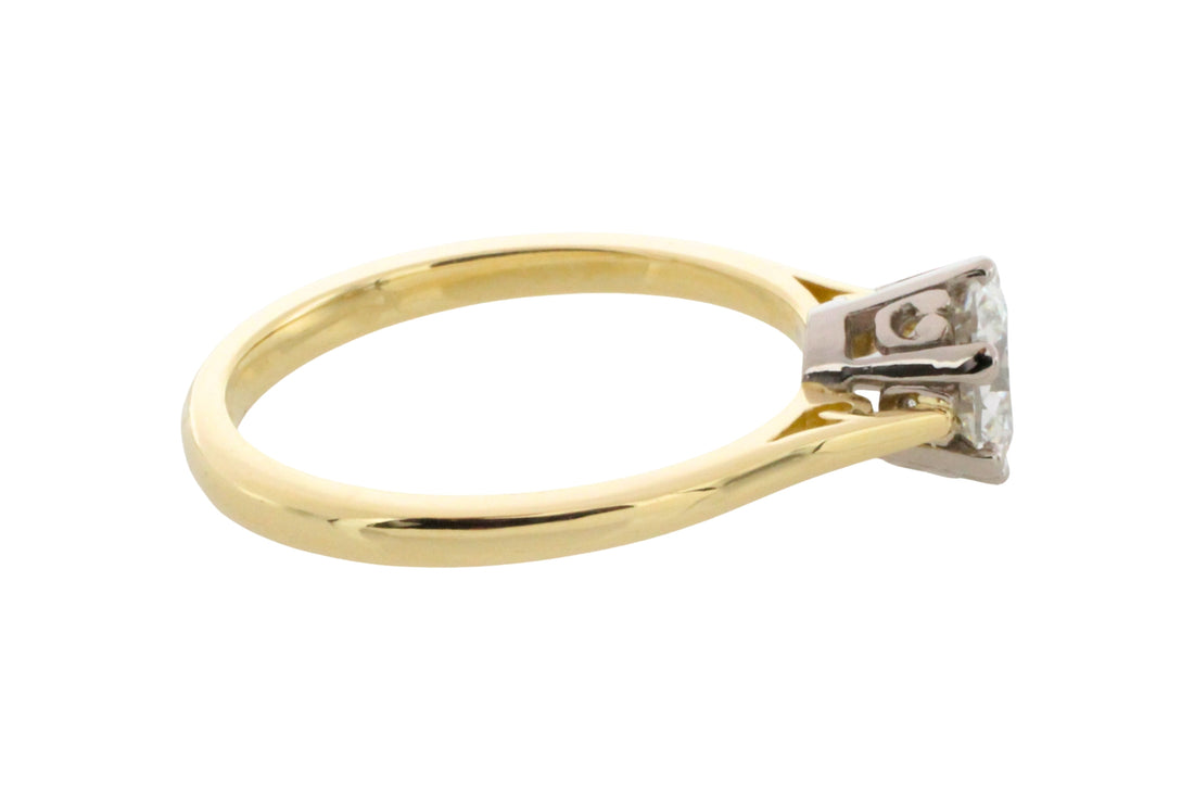 One carat diamond solitaire ring in 18 carat gold-engagement rings-The Antique Ring Shop