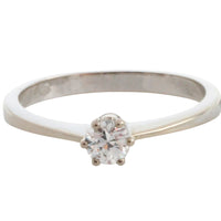 White gold solitaire ring with diamond-engagement rings-The Antique Ring Shop