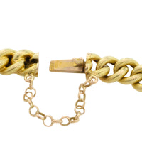 Vintage gourmet bracelet with rope links-Bracelets-The Antique Ring Shop