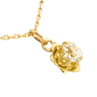 Old mine cut diamond pendant in 14 carat gold-Pendants-The Antique Ring Shop