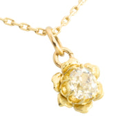 Old mine cut diamond pendant in 14 carat gold-Pendants-The Antique Ring Shop