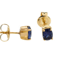 Sapphire studs in 18 carat gold-Earrings-The Antique Ring Shop
