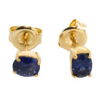 Sapphire studs in 18 carat gold-Earrings-The Antique Ring Shop