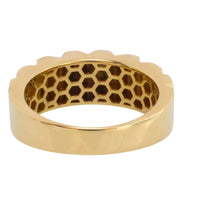 14 carat gold ribbed ring
