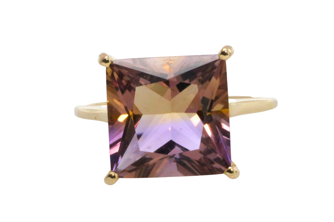 French cut amatrine ring