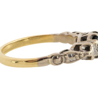 Vintage sapphire and diamond ring