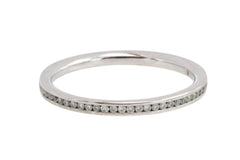 18 carat gold half eternity band with diamonds-wedding rings-The Antique Ring Shop