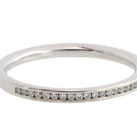 18 carat gold half eternity band with diamonds-wedding rings-The Antique Ring Shop