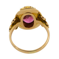 Vintage pink tourmaline ring in 14 carat gold-Vintage Rings-The Antique Ring Shop