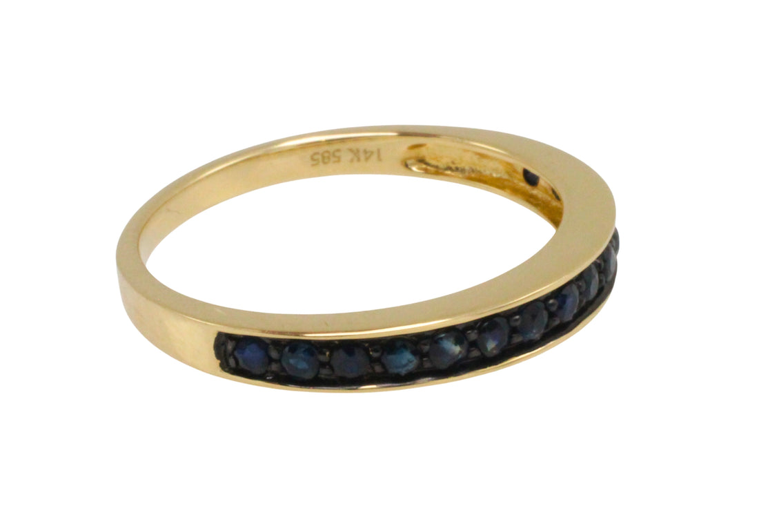 Sapphire half eternity band-Vintage Rings-The Antique Ring Shop