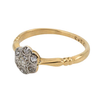 Edwardian 18 carat gold diamond flower cluster ring-Antique rings-The Antique Ring Shop