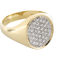 Signet ring with diamonds-gents rings-The Antique Ring Shop