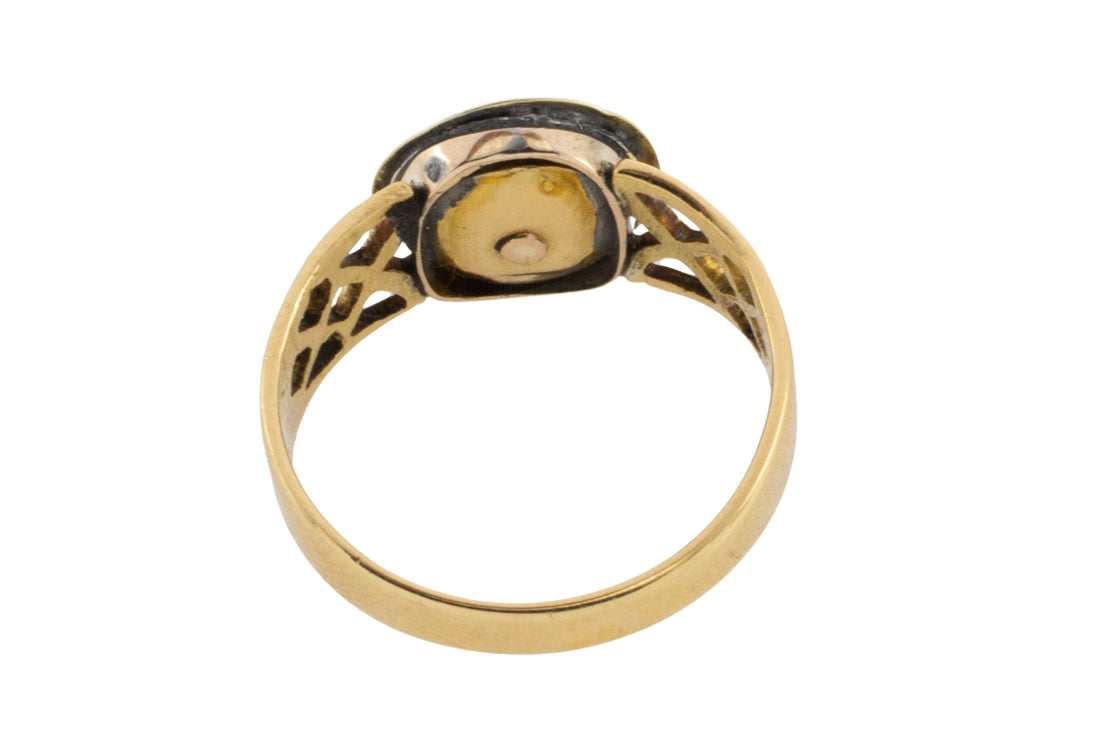 Vintage faceted garnet ring in 14 carat gold-vintage rings-The Antique Ring Shop