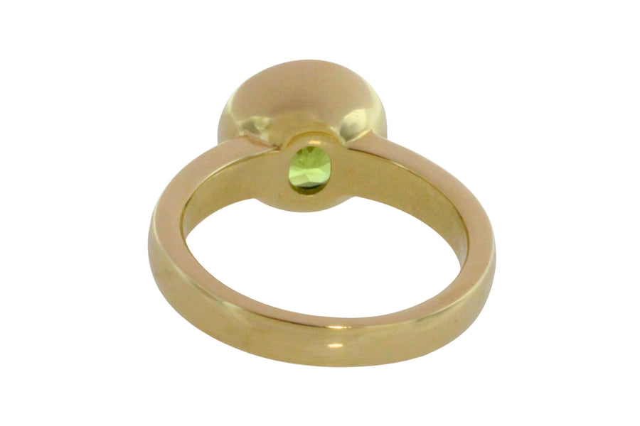 14 carat gold peridot ring-Vintage Rings-The Antique Ring Shop