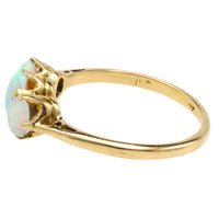 Three stone opal ring in 18 carat gold-Vintage Rings-The Antique Ring Shop