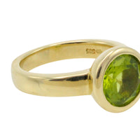 14 carat gold peridot ring-Vintage Rings-The Antique Ring Shop