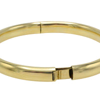 Vintage 14 carat gold hinged bracelet-Bracelets-The Antique Ring Shop