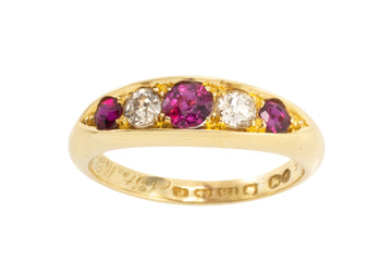 Ruby and old cut diamond ring from 1905-Antique rings-The Antique Ring Shop