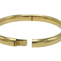 Vintage 14 carat gold hinged bracelet-Bracelets-The Antique Ring Shop