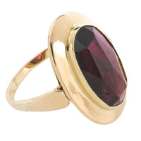 Vintage faceted garnet ring-vintage rings-The Antique Ring Shop