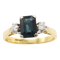 Vintage sapphire and diamond ring-Vintage Rings-The Antique Ring Shop
