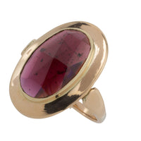 Vintage faceted garnet ring-vintage rings-The Antique Ring Shop