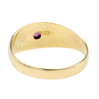 Ruby and diamond gypsy ring from 1919-Antique rings-The Antique Ring Shop