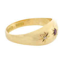 Ruby and diamond gypsy ring from 1919-Antique rings-The Antique Ring Shop