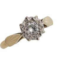 Diamond soloitaire illusion set ring-engagement rings-The Antique Ring Shop