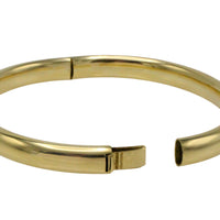 Vintage 14 carat gold hinged bracelet-Bracelets-The Antique Ring Shop