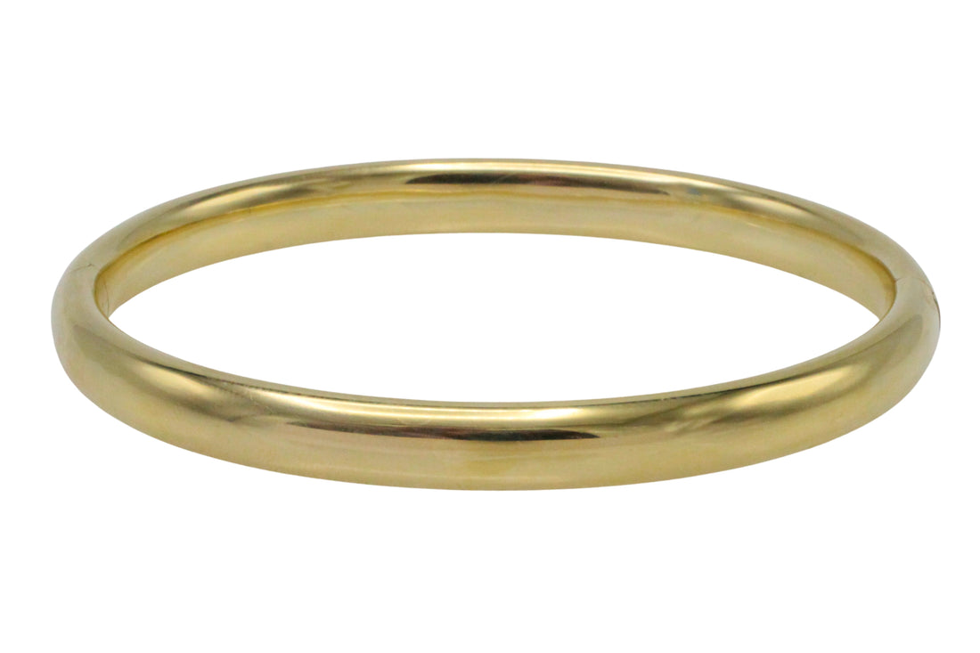 Vintage 14 carat gold hinged bracelet-Bracelets-The Antique Ring Shop