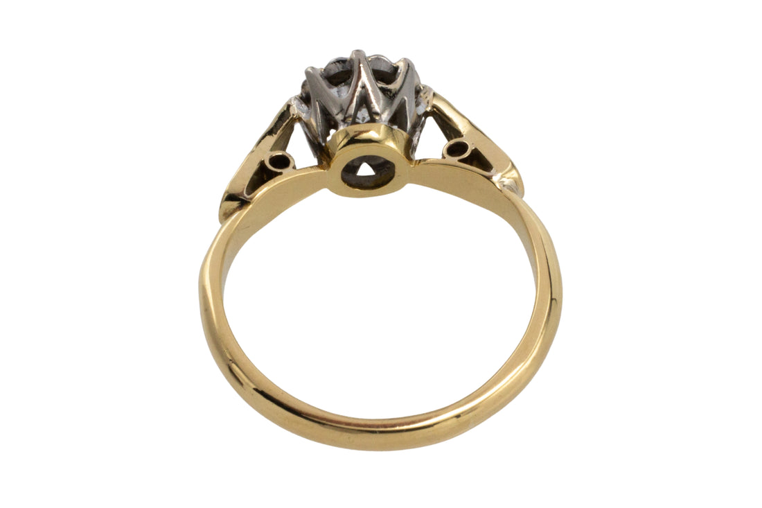 Diamond soloitaire illusion set ring-engagement rings-The Antique Ring Shop